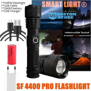 Black Waterproof SMART LIGHT-- SF 4400 PRO FLASHLIGHT [SALE 50% OFF]