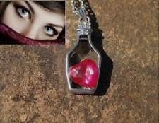 Djinn of the Amorous LOVE Realm silver and pink pendant with chain