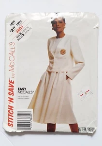 Stitch n Save By McCall's Pattern 3801 Skirt Jacket Size 12 14 16 B Cut Pattern - Picture 1 of 5