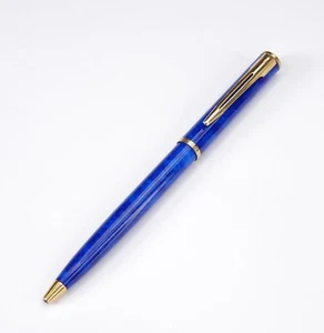 Waterman Preface Kugelschreiber blauer Lack & Goldrand - Vintage - Bild 1 von 10