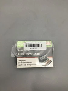 RFID Blocking Credit Card Aluminum ID Hard-shell Case (Color Black) Sealed & NEW - Picture 1 of 6