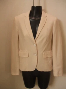 Rag & Bone New York Jacket Blazer Sz 0 Cream Two Button Lined Collared Career - Picture 1 of 12