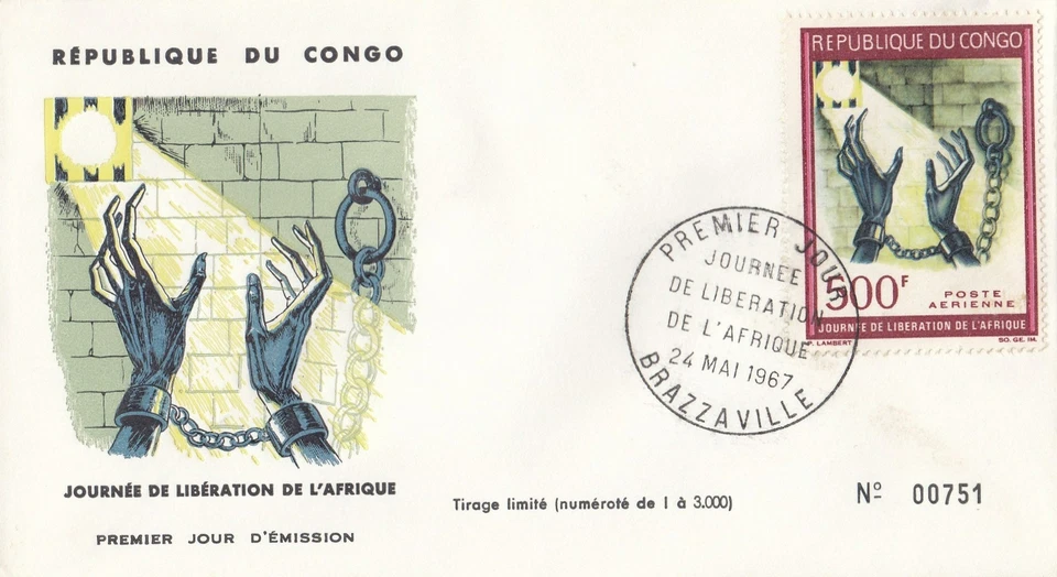Congo Scott C52 FDC - African Liberation Day - Image 1 of 1
