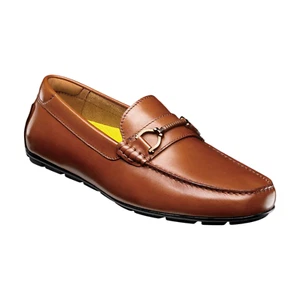 Mens Florsheim Motor Bit Driver Loafer - Cognac Leather, Size 7.5 US [13410 221] - Picture 1 of 7