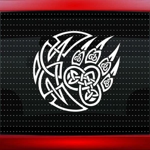 Native #1 Moon Wolf Bear Paw American Car Decal Window Sticker Tribal 20 COLORS - Picture 1 of 1
