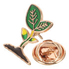 Hat Pin Plant Enamel Brooch Leaves Enamel Brooch Badges Plant Badges Pin