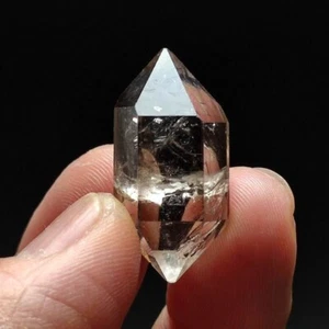 7g natürlicher Herkimer Diamant Rauchkristall Quarz doppelter Abschluss Heilung 1636 - Bild 1 von 11
