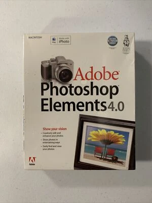 2006 Adobe Photoshop Elements 4.0 for Mac Sealed *Box Wear* - Image 1 of 4