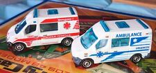 2022 MATCHBOX GLOBAL SERIES RENAULT MASTER AMBULANCE X 2 Red Russia Blue France