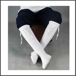 Calcetines blancos de algodón hanfu taoísta KungFu artes marciales calzado anime juego de rol - Imagen 1 de 8