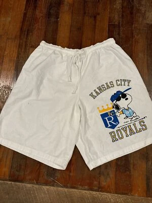 Pantalones Cortos de Béisbol De Colección Snoopy 1988 Artex Costura Única KC Royals Talla 36-38 Foto 1 de 4