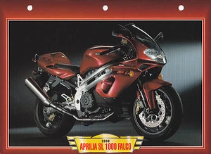 CARTE FICHE MOTO   APRILIA SL 1000 FALCO .  2000  .  NEUVE - Picture 1 of 1