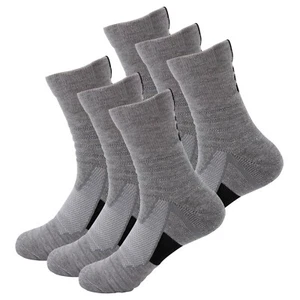 6 Pairs Mens Performance Cotton Cushion Crew Athletic Hiking Running Work Socks - Picture 1 of 24