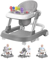 Baby Walker with Wheels, 2-in-1 Activity Walker Learning-Seated, Walk-Behind