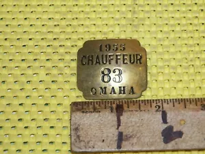 Vintage 1955 Omaha Chauffeur Badge Lizenz # 83 - Omaha, Nebraska - Bild 1 von 2