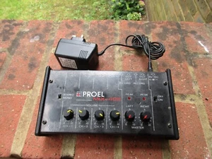 Procel 4 Channel Mono/Stereo Microphone Mixer - Picture 1 of 3