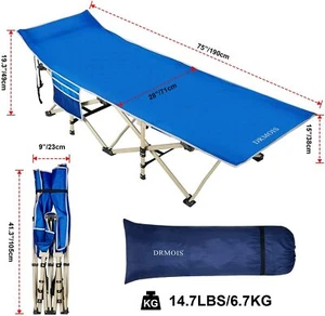 DRMOIS Campingbetten Oversized Tragbar Faltbar Bett für Erwachsene Kinder HD Wiege - Bild 1 von 6