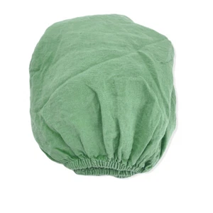 JOWOLLINA Spannbettlaken 90x200+25 cm, 100% Leinen "Stonewashed", Basil - Picture 1 of 2