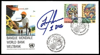 Sobre Lance "1 Perro" Johnson Firmado 1er Día AUTO Cachet MLB C. Medias Blancas 1989! Foto 1 de 2