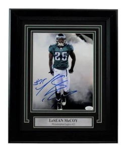 Foto firmada de LeSean McCoy 8x10 de los Philadelphia Eagles enmarcada JSA 185686 - Imagen 1 de 4