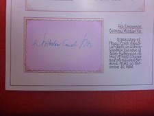 CZECH CARDINAL MILOSLAV  VIK  HAND SIGNED CARD 