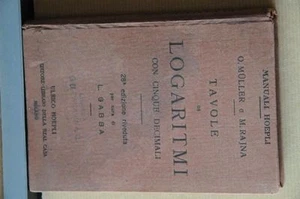 1938 - HOEPLI - TAVOLE DI LOGARITMI - Picture 1 of 1