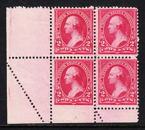 USA — SCOTT 250 — 2¢ WASHINGTON, TYPE I — MNH — FREAK PERF EFO — SEE DESCRIPTION - Picture 1 of 2