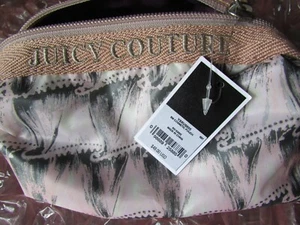 Juicy Couture Makeup Bag Cosmetic Pouch Pink Satin Ruffles New - Picture 1 of 7