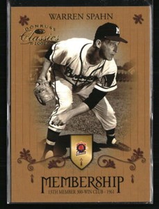 Warren Spahn 2003 Donruss Classics #M4 /2500 Baseball Card