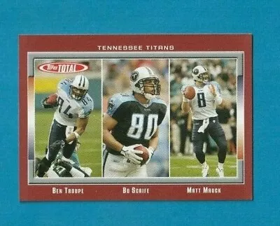 2006 Topps Total Football RED PARALLEL # 32 Troupe / Scaife / Mauck TITANS - Image 1 of 2