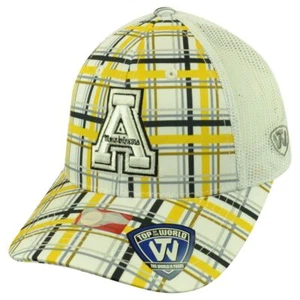 NCAA Top of the World Appalachian Mountaineers Empire Plaid Mesh Buckle Hat Cap - Picture 1 of 3