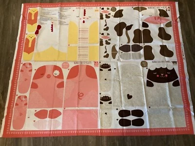 MODA - Farm Fun Cut N Sew Panel - Mama & Babies : Lamb, Cow, Chick, & Pig 35x44” - Image 1 of 4