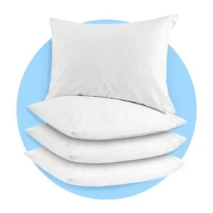 Pillow Cases Standard Size white pillow cases set of 4 Cotton 20"x30" Pack of 4 - Picture 1 of 7