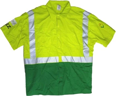 Camisas de Trabajo Usadas Alta Visibilidad Alta Visibilidad Reflectante Seguridad Uniforme Remolque Foto 1 de 4