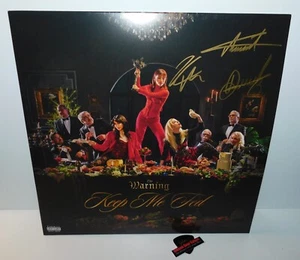 The Warning Band Keep Me Fed LP Signed Alejandra Paulina Daniella Villarreal New - Imagen 1 de 9