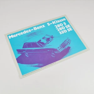 Mercedes-Benz S-Klasse 280 S 350 SE - Prospekt - alt - Poster - Faltblatt - Bild 1 von 9