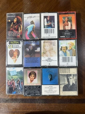 Lot 12 Cassette Tapes Vintage Classic Rock Jazz Country Sting Eagles Bob Marley Foto 1 de 2
