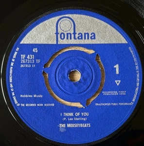 THE MERSEYBEATS I THINK OF YOU 7" FONTANA (1963) EX BEAT POP UK - Foto 1 di 3