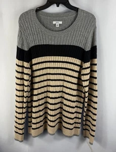 Suéter Croft & Barrow a Rayas Multicolor Para Mujer Talla XXL Nuevo Con Etiquetas - Imagen 1 de 4