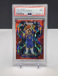 2021-22 Panini Prizm JONATHAN KUMINGA Rookie RC PSA 9 RED ICE SP #307 Warriors - Picture 1 of 2