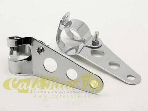 Staffe supporti faro anteriore in acciaio colore cromato 35-43mm (2 pezzi) - Imagen 1 de 1