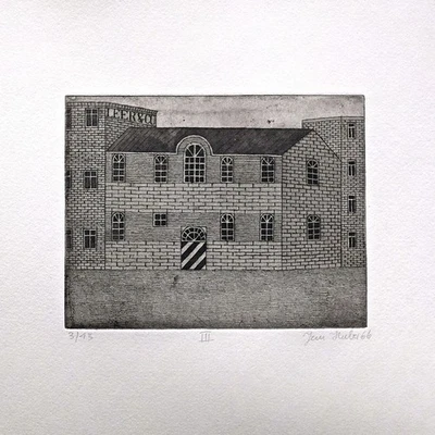 Jan Huber Leer und Co Radierung mit Aquatinta auf Bütten 1966 signiert datiert - Bild 1 von 4