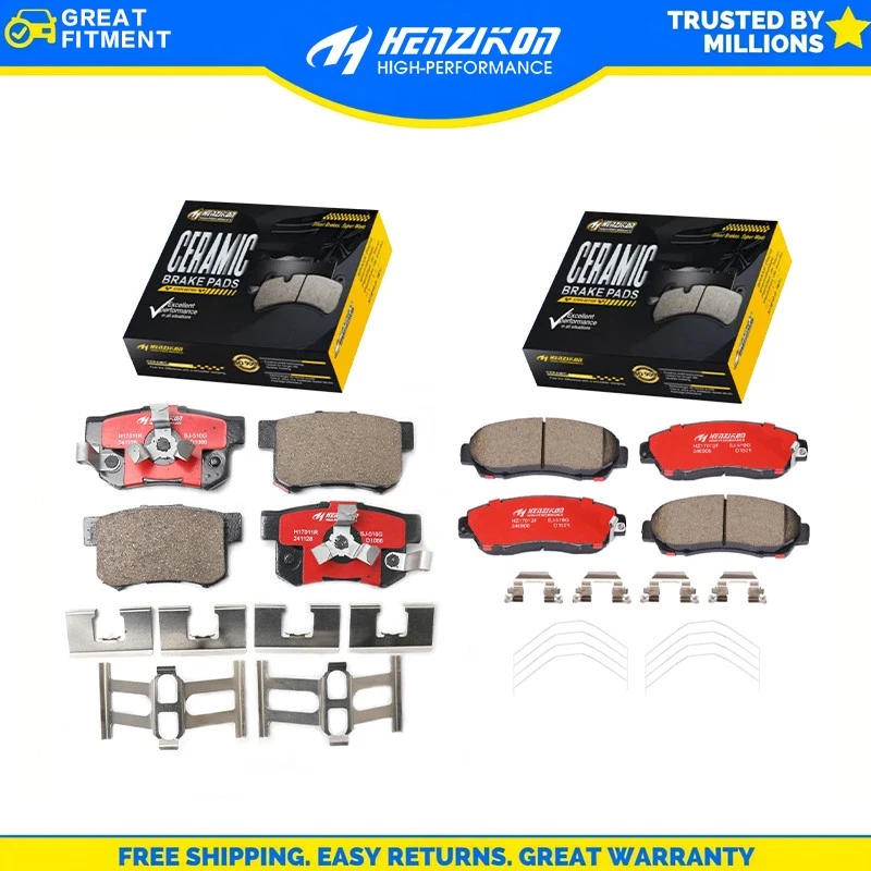 Kit de pastilhas de freio de cerâmica baixa poeira F&R compatível com Honda Crosstour 2012-2015 Acura RDX - Imagem 1 de 1