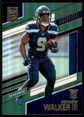 2022 Donruss Elite Green #110 Kenneth Walker RC Rookie Seattle Seahawks - Image 1 of 2