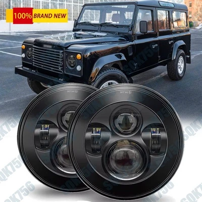 Faros LED de 7" para Land Rover Defender 90 110 DOT 1993-1997 haz alto/bajo H6024 Foto 1 de 4