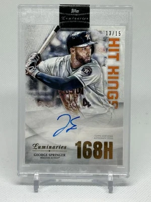 2019 Topps Luminaries Hit Kings 13/15 George Springer #HKAP-GS Auto On Card - Image 1 of 3