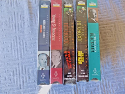 5 Alfred Hitchcock Vintage MCA Video VHS Tapes Blackmail Sabotage NOS SEALED - Image 1 of 4