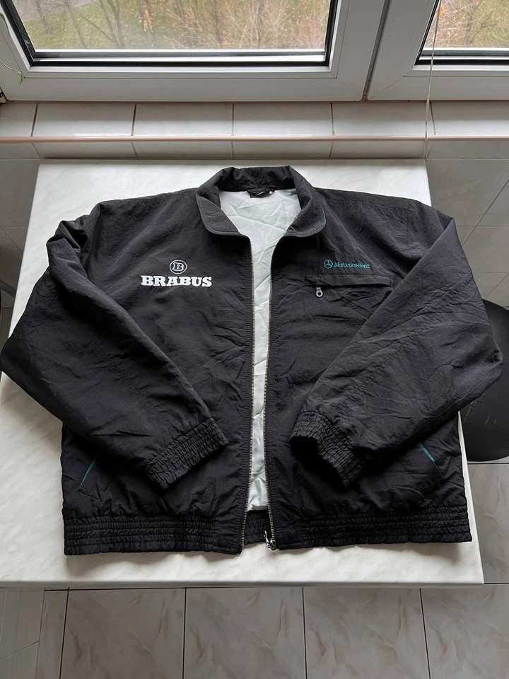 Chaqueta Negra MERCEDES-BENZ BRABUS De Colección Años 90 Rara Estilo Carreras Talla L Automática Foto 1 de 4
