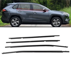 4PCS Front Rear Door Window Belt Moulding For Toyota RAV4 2019-2024 - Foto 1 di 12