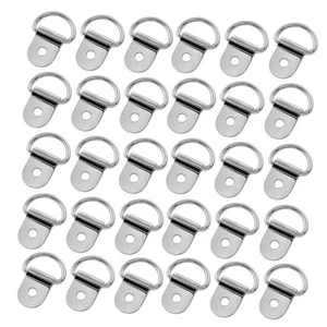 30 Pcs Heavy Duty D Ring Tie Downs Small Tie Down Anchor Lashing Silver/D Ring - Picture 1 of 6